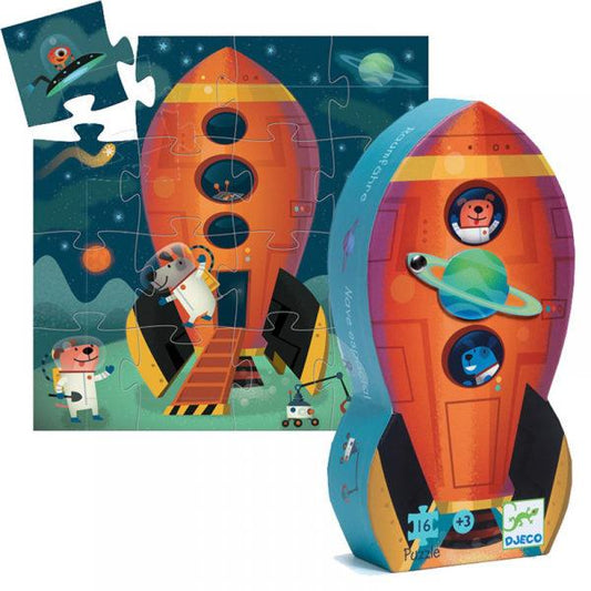 Puzzle Silueta Nave Espacial 16 piezas