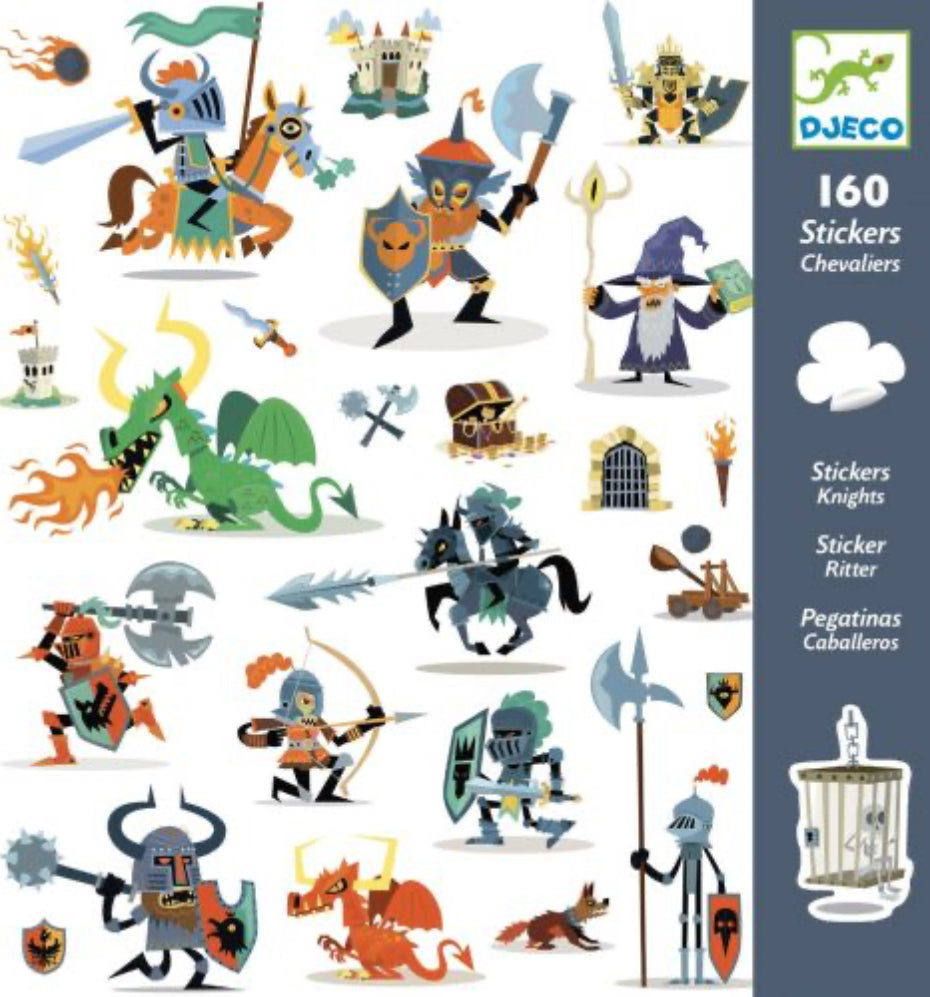 Stickers Caballeros Djeco 160 unidades